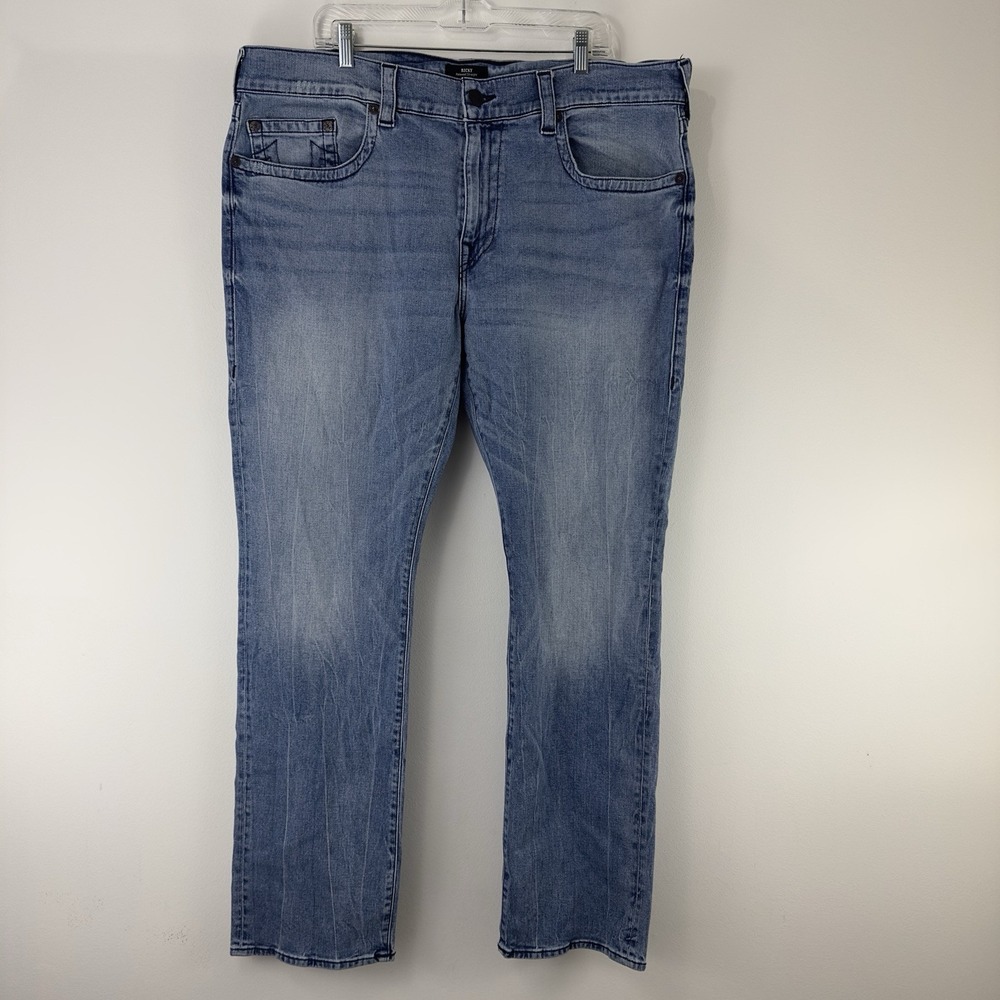 True Religion Ricky Men's‎ Jeans Size 42 Relaxed Straight No Flap Light Wash
